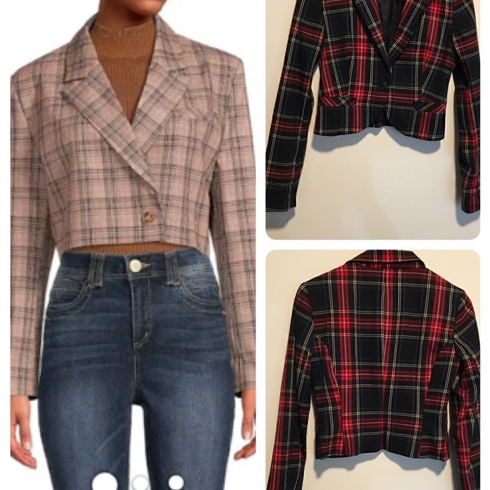 H&M Cropped one button Blazer Jacket